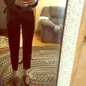 J crew velvet black trousers size 0